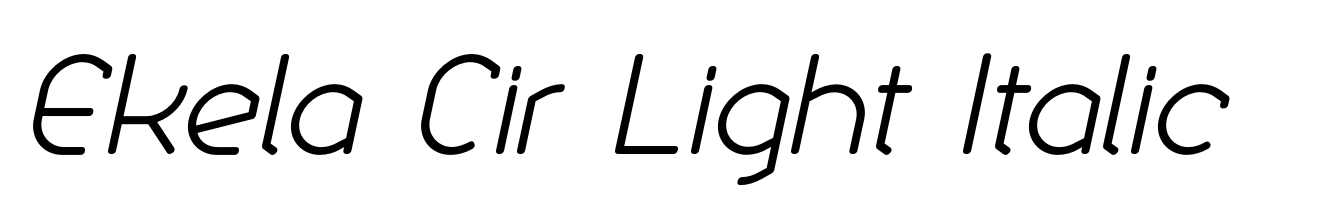 Ekela Cir Light Italic